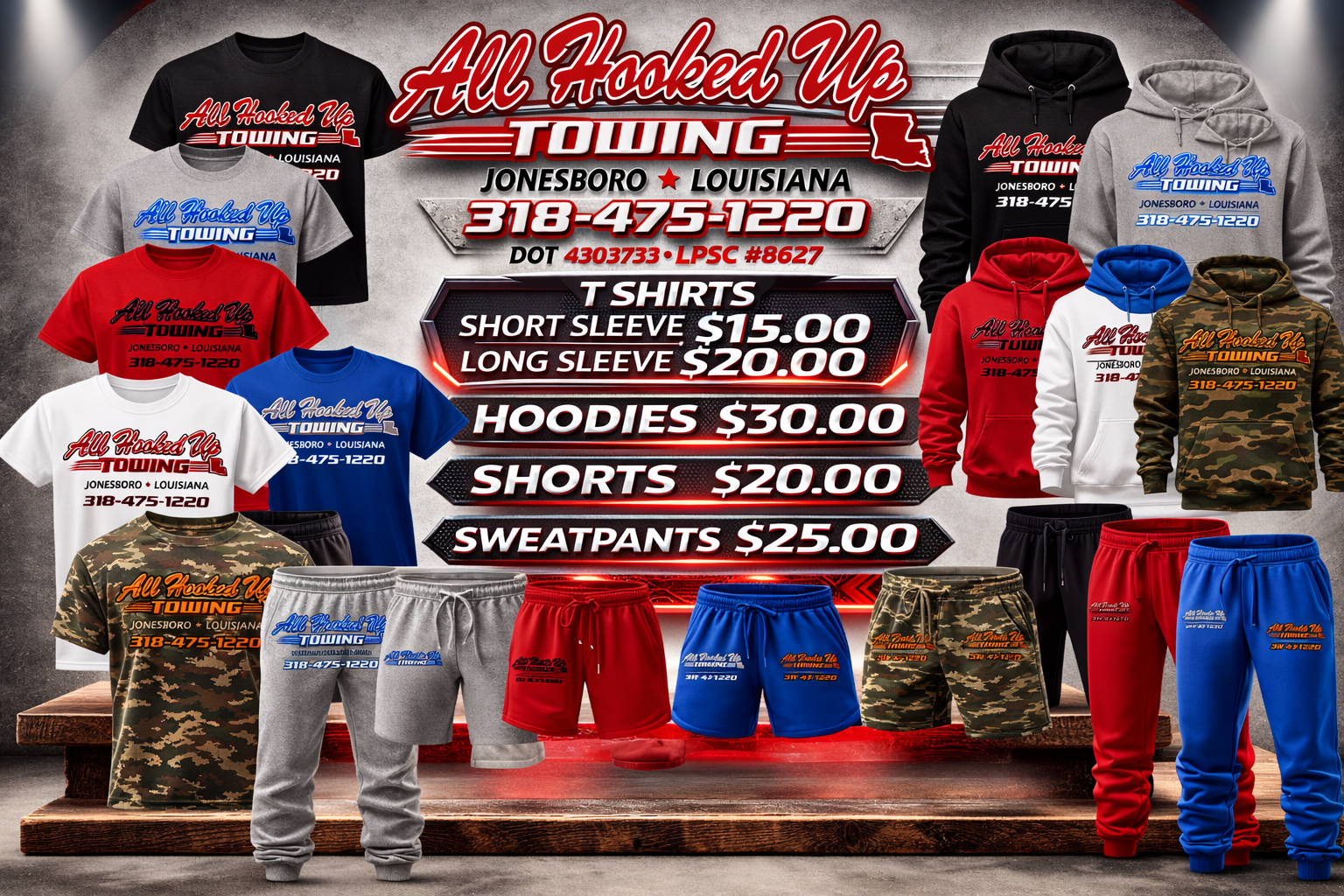 All Hooked Up Towing Merchandise